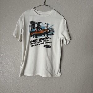 Ford Bronco Official Licensed Girls XL (14) Graphic T-Shirt White Cotton